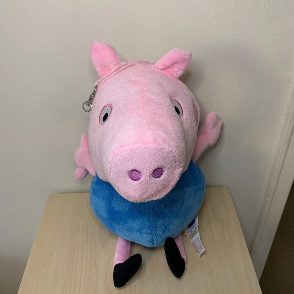 Peppa Pig Big Brother George 14” Stuffed Plush 2003 Blue Rare